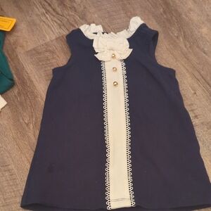 Janie and Jack Navy and White Formal Dress